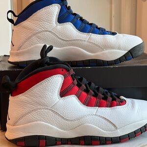 Air Jordan 10 Retro White Blue Russell Westbrook Size 8 310805-160 Sneakers